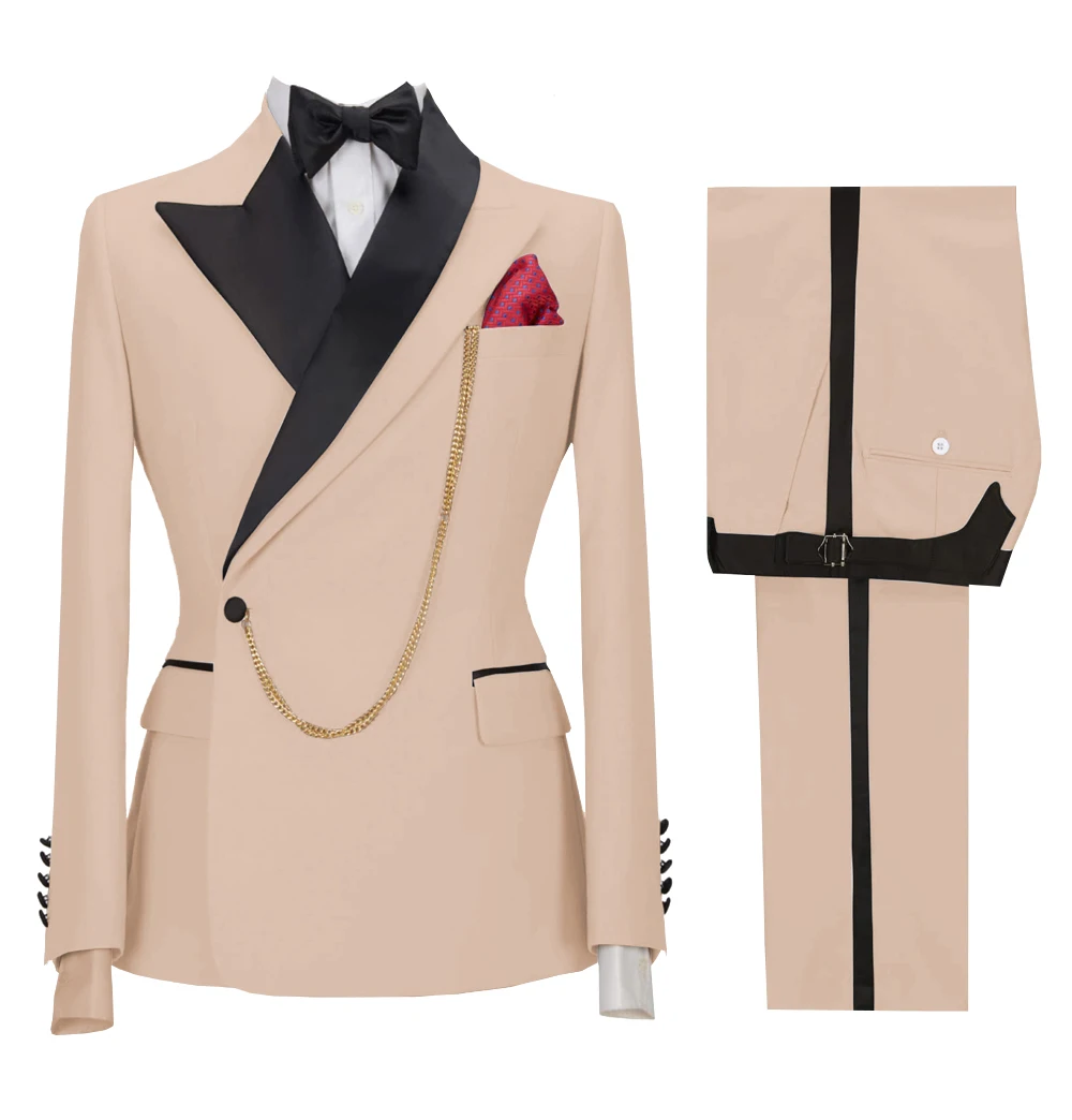 Мужской модный высококачественный деловой Свадебный костюм однотонные блейзеры и брюки для жениха комплект из 3 предметов (Блейзер + жилет + брюки)
Мужской модный высококачественный деловой Свадебный костюм однотонные блейзеры и брюки для жениха комплект из 3 предметов (Блейзер + жилет + брюки)