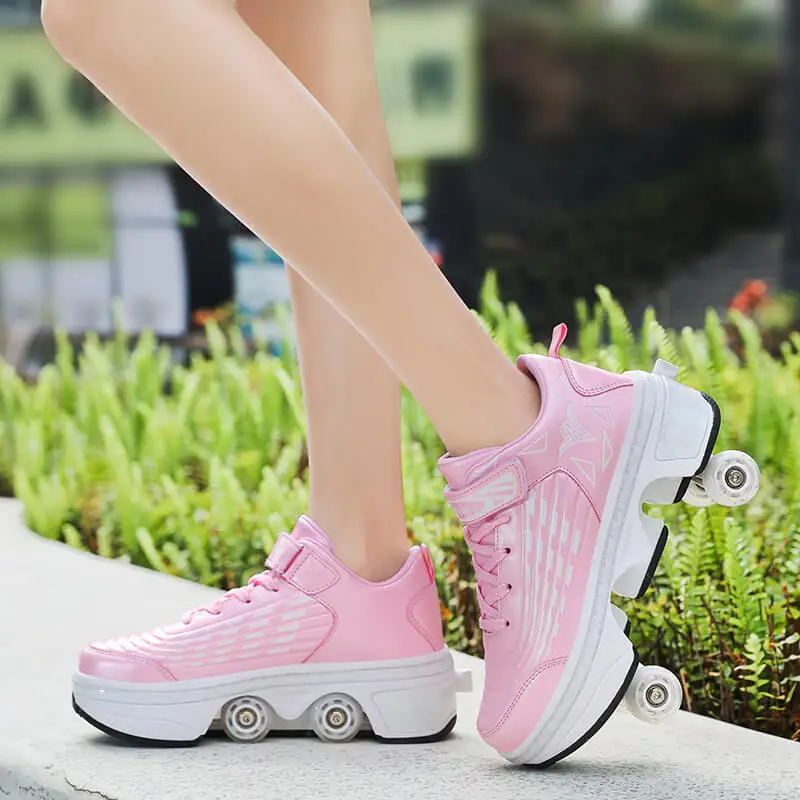 Hot Deformable Casual Skates Deform Wheel Skates For Adult Childred Shoes Runaway Skates Four-wheeled Walk Sneakers Women Men
Hot Deformable Casual Skates Deform Wheel Skates For Adult Childred Shoes Runaway Skates Four-wheeled Walk Sneakers Women Men