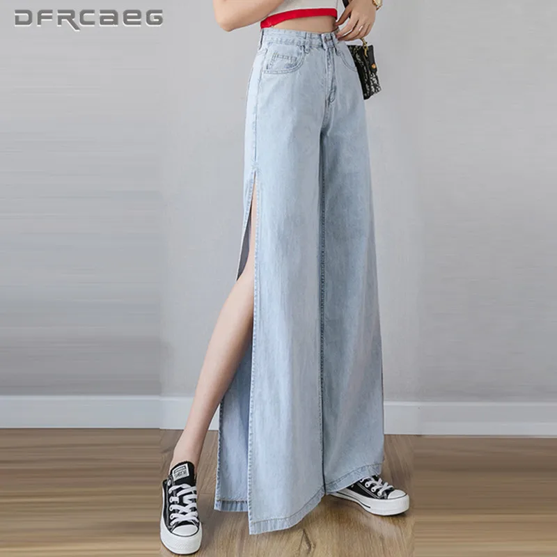 Light Blue Women's Summer Wide Leg Jeans Trousers 2022 High Waist Streetwear Loose Sexy Split Denim Full Pants Ladies
Light Blue Women's Summer Wide Leg Jeans Trousers 2022 High Waist Streetwear Loose Sexy Split Denim Full Pants Ladies