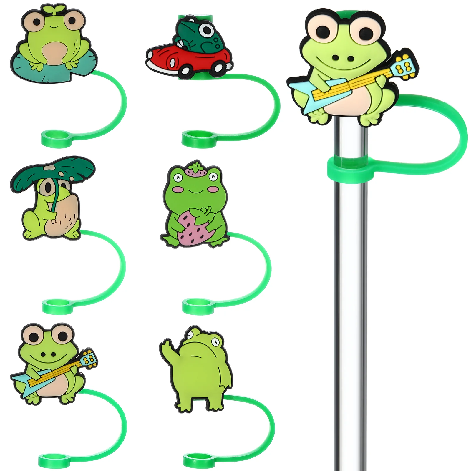 6 Pcs Cartoon Frog Straw Tips Reusable Silicone Drinking Straw Tips Straw Caps Covers Creative Straw Plugs
6 Pcs Cartoon Frog Straw Tips Reusable Silicone Drinking Straw Tips Straw Caps Covers Creative Straw Plugs