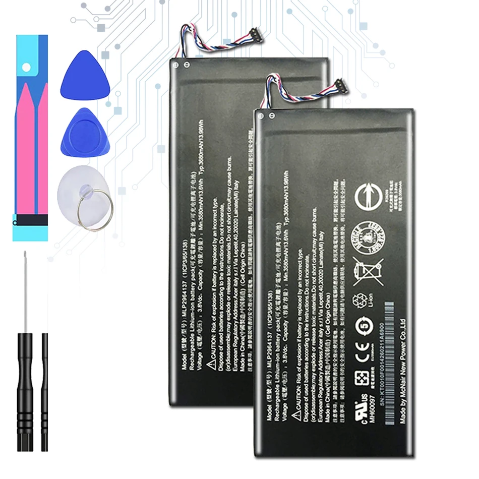3580mAh MLP2964137 Replacement Battery for Acer lconia One 7 B1-730 B1-730HD A1402 3165142P with Track Code
3580mAh MLP2964137 Replacement Battery for Acer lconia One 7 B1-730 B1-730HD A1402 3165142P with Track Code