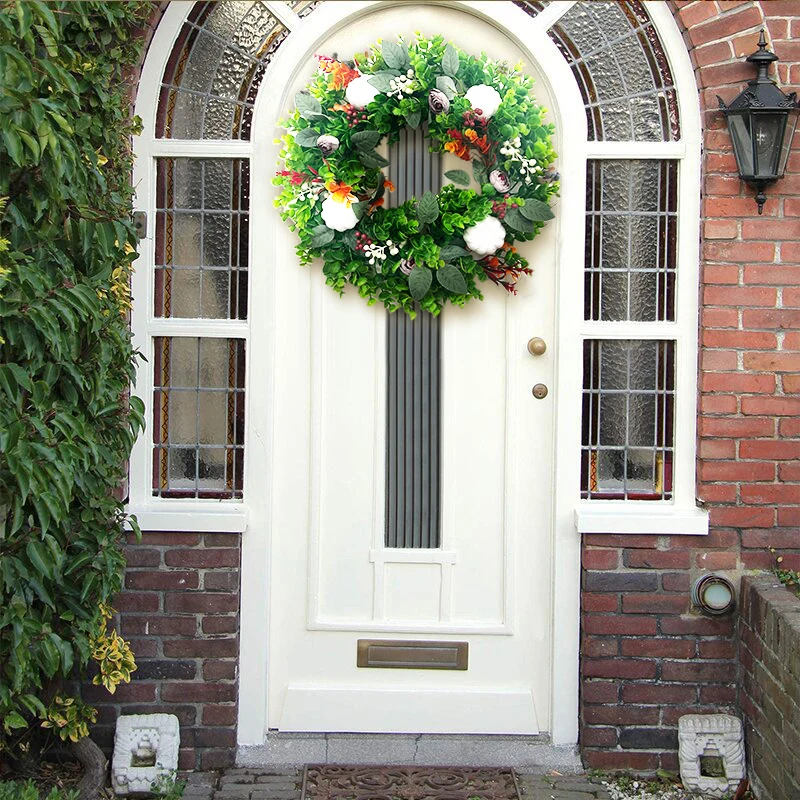 New Color Eucalyptus Pumpkin Wreath Front Door Hanger Wall Hanging Decor Window Harvest Festival Decoration Simulation Garland
New Color Eucalyptus Pumpkin Wreath Front Door Hanger Wall Hanging Decor Window Harvest Festival Decoration Simulation Garland