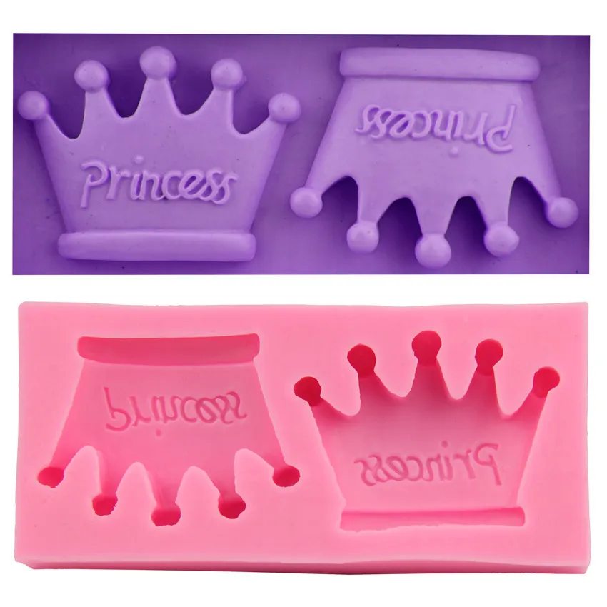 

Silicone Mold Princess Crown Shape Baking Pan Cake Decorating Tools Chocolate Soap Mold Cake Stencils Kitchen DIY Tool