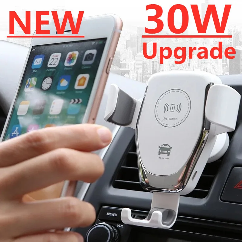 Автомобильное беспроводное зарядное устройство Qi для iPhone 13 12 11 X Xr Xs Pro MAX Samsung S21 S10 9