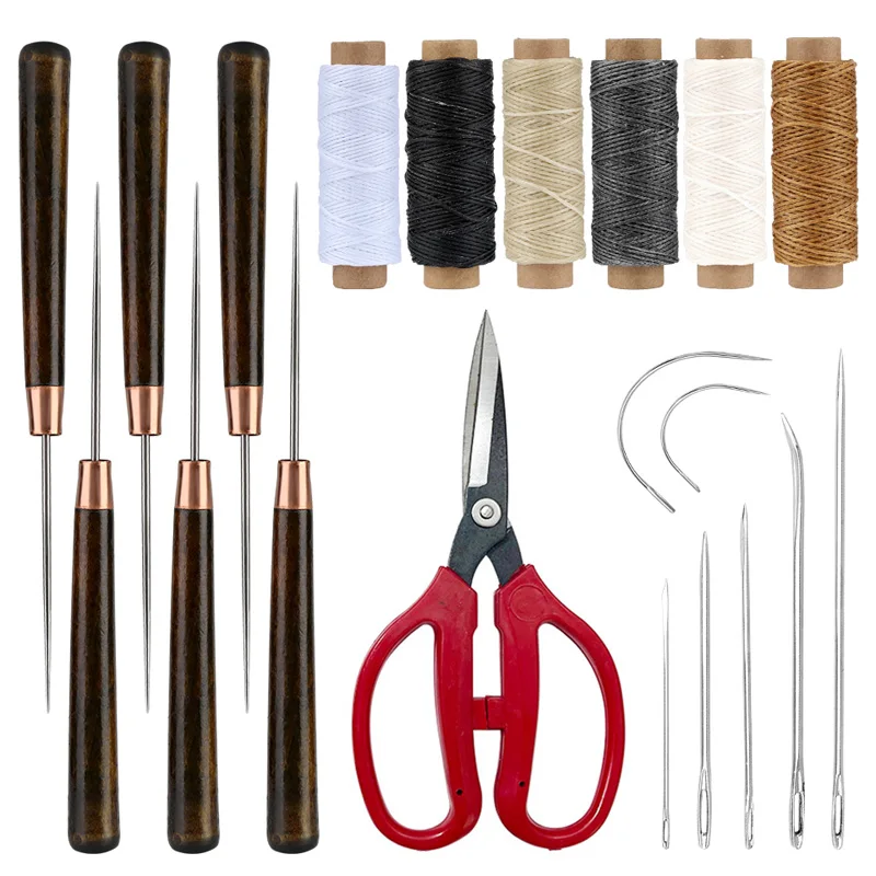 RORGETO Leather Sewing Kit Sewing Awl Waxed Thread Thimble Hand Stitcher Leather Craft Needle Hand Stitching Tools Accessories
RORGETO Leather Sewing Kit Sewing Awl Waxed Thread Thimble Hand Stitcher Leather Craft Needle Hand Stitching Tools Accessories