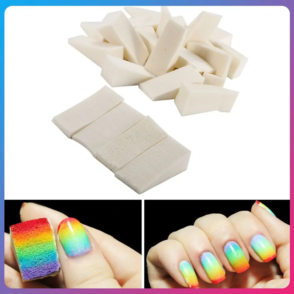 

24Pcs Manicure Kits Sponge Nail Art Polish Gradient Color Sponge Easy Transfer Nail Brushes Cosmetic Puff Makeup Tools TSLM1