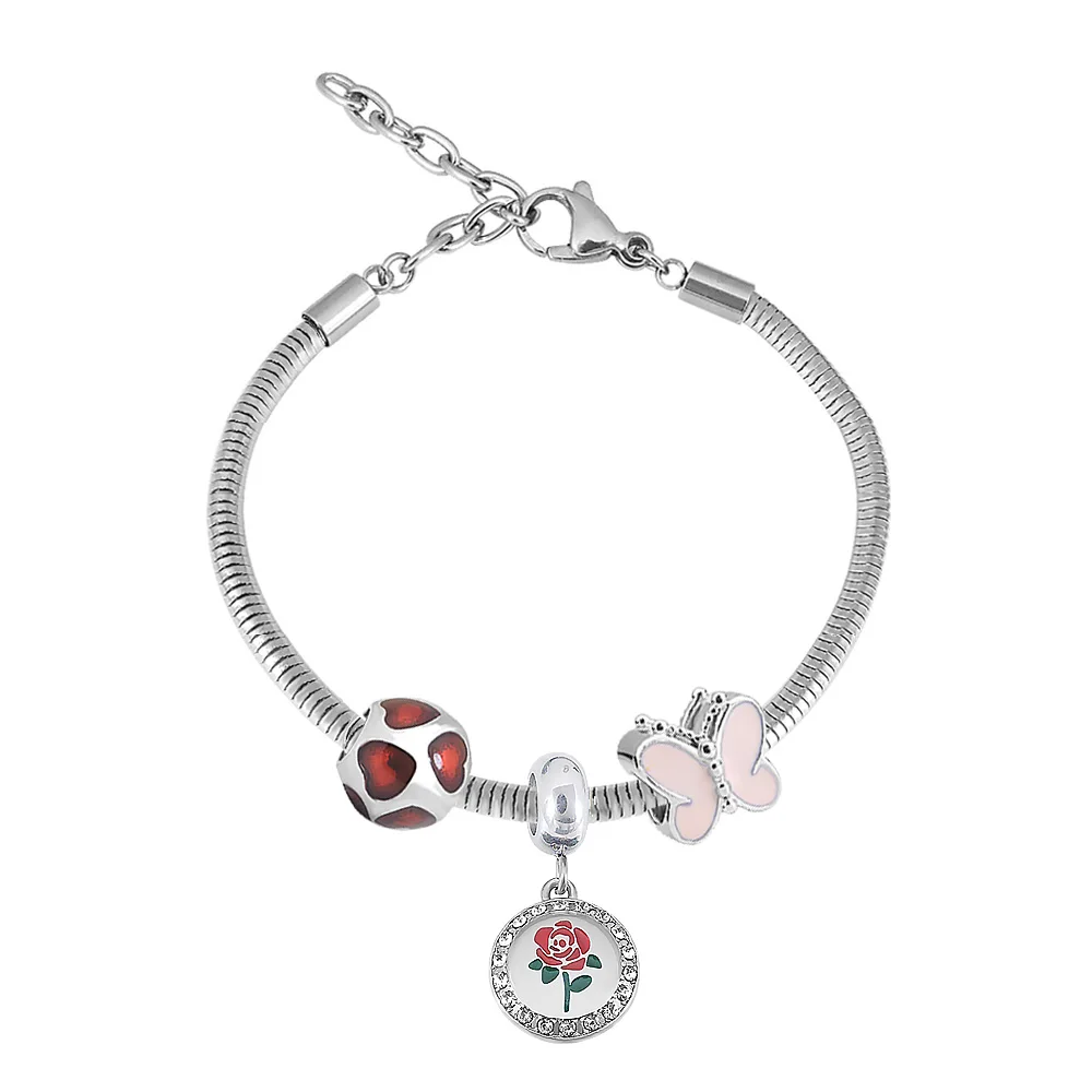 Enamel Rose Flower Charm Jewelry Making Fashion Pendant Bracelet Charms Diy Stainless Steel Accessories
Enamel Rose Flower Charm Jewelry Making Fashion Pendant Bracelet Charms Diy Stainless Steel Accessories