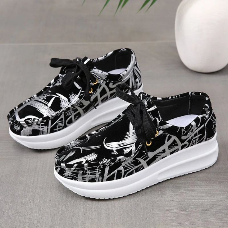 2022 New Sneakers Women Casual Shoes Print Platform Lace-Up Trainers Women's Vulcanized Chaussure De Sport Zapatillas De Deporte
2022 New Sneakers Women Casual Shoes Print Platform Lace-Up Trainers Women's Vulcanized Chaussure De Sport Zapatillas De Deporte