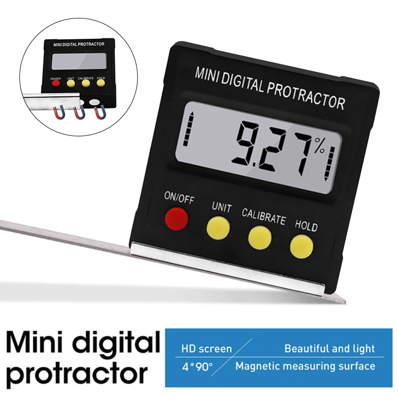 Angle Protractor Universal Bevel 360 Degree Mini Electronic Digital Protractor Inclinometer Tester Measuring Tools
Angle Protractor Universal Bevel 360 Degree Mini Electronic Digital Protractor Inclinometer Tester Measuring Tools