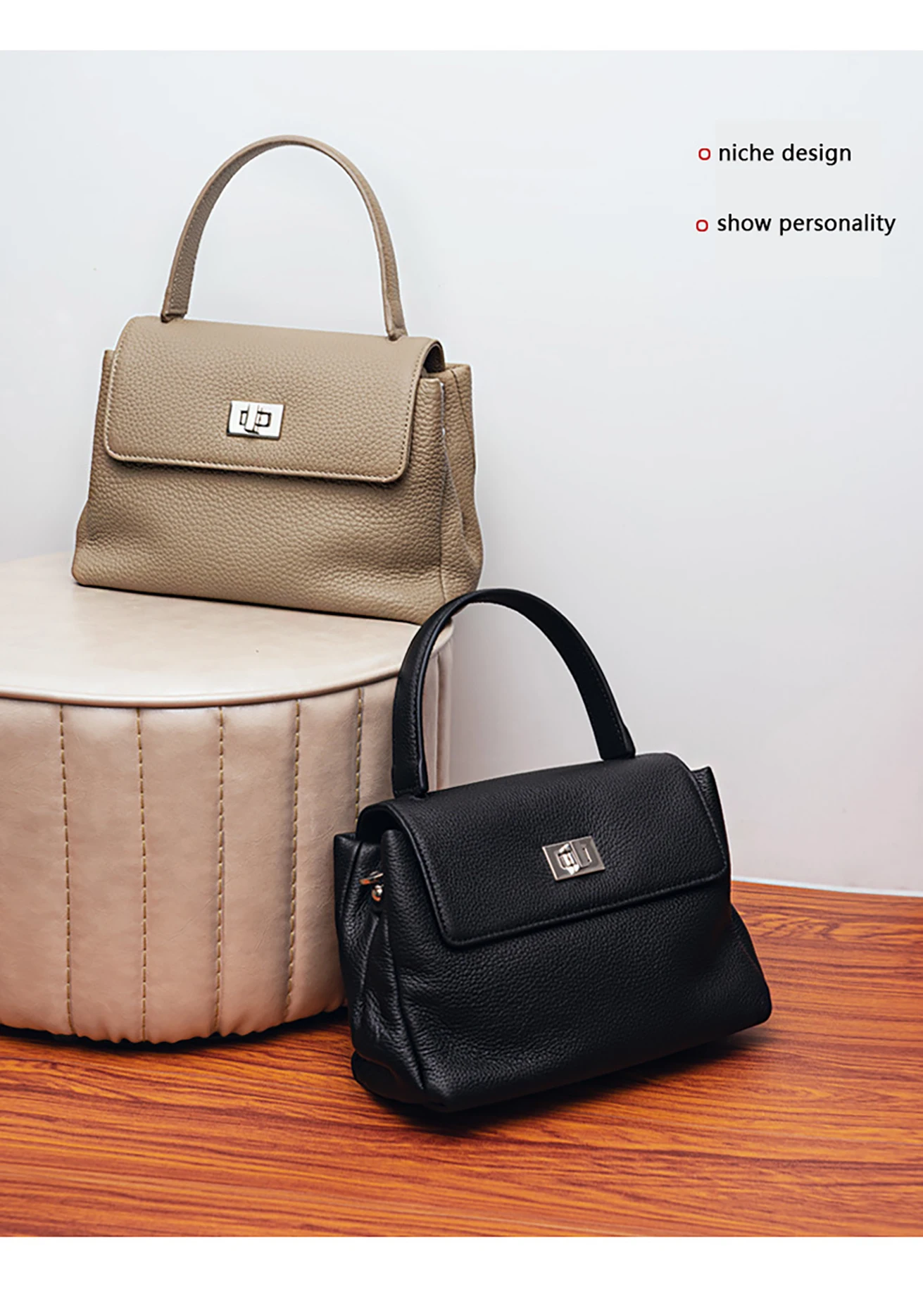 Women's bag 2022 new first layer cowhide niche design large-capacity one-shoulder messenger portable simple leather women's bag
Women's bag 2022 new first layer cowhide niche design large-capacity one-shoulder messenger portable simple leather women's bag