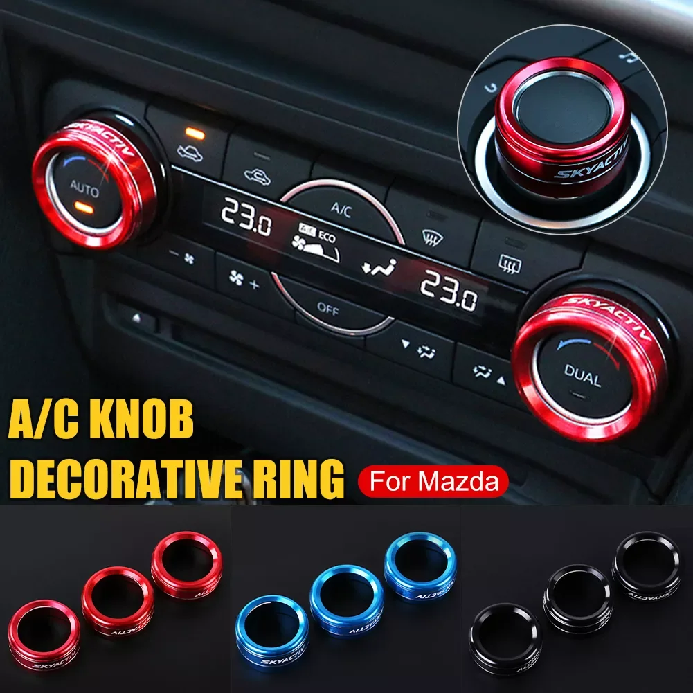 Car Interior Air Conditioner Switch Knob Ring Cover Multi-Media Knob Trim Cover Aluminum For Mazda CX4 Artez 18 CX-5 Axela 19
Car Interior Air Conditioner Switch Knob Ring Cover Multi-Media Knob Trim Cover Aluminum For Mazda CX4 Artez 18 CX-5 Axela 19