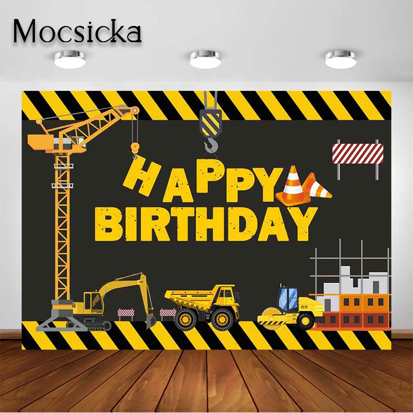 Mocsicka 7x5ft Construction Birthday Party Backdrop Dump Truck Birthday Photography Background Boy Birthday Decorations Banner
Mocsicka 7x5ft Construction Birthday Party Backdrop Dump Truck Birthday Photography Background Boy Birthday Decorations Banner