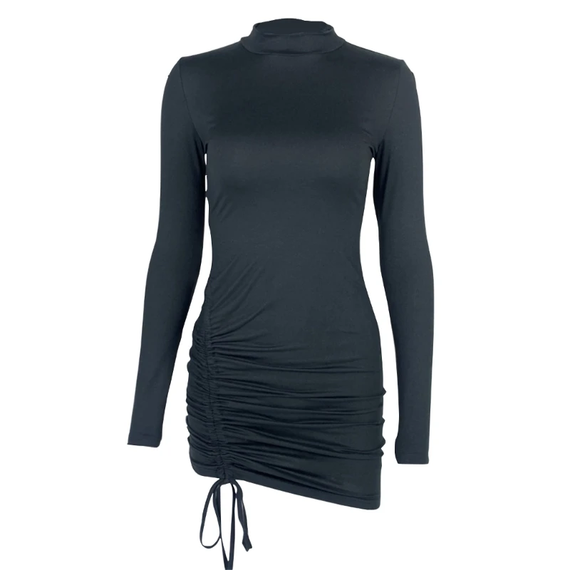 Облегающее платье с длинным рукавом и рюшами, женские мини-платья с воротником-хомутом, осенние платья P8DB
Облегающее платье с длинным рукавом и рюшами, женские мини-платья с воротником-хомутом, осенние платья P8DB