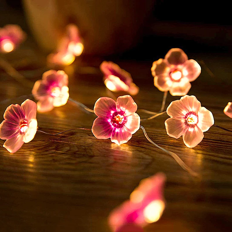 Plum Fairy String Light 10/20 LED Peach Flower String Garland Lamp for Home Room Bedroom Wedding Decor Lighting Battery Operate 
Plum Fairy String Light 10/20 LED Peach Flower String Garland Lamp for Home Room Bedroom Wedding Decor Lighting Battery Operate
