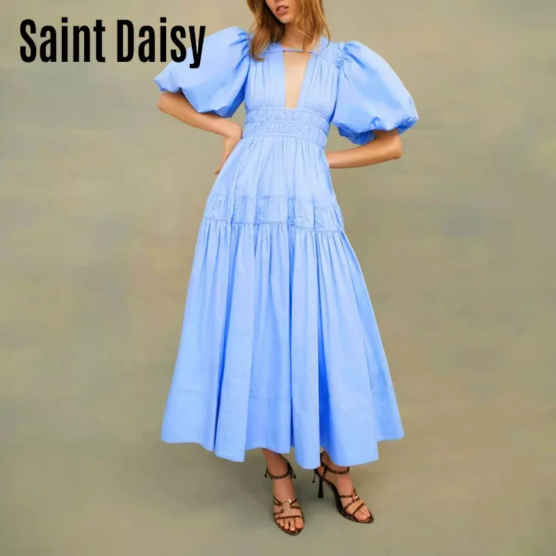 Big Size Bridesmaid Dress Femme Maxi Pink Ruched V- Neck Zipper Mid-Calf Vintage Elegant Style French Fashion Dropshipping 5109
Big Size Bridesmaid Dress Femme Maxi Pink Ruched V- Neck Zipper Mid-Calf Vintage Elegant Style French Fashion Dropshipping 5109