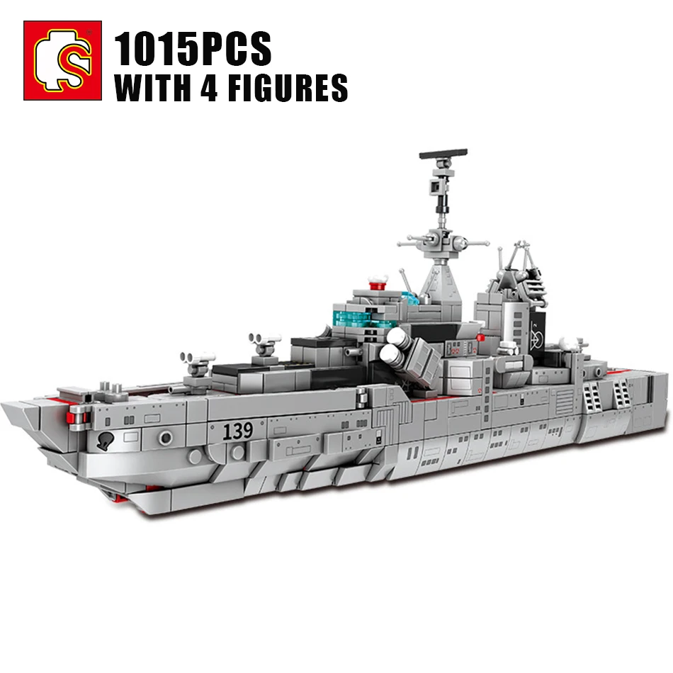 SEMBO 1015PCS 4IN1 Military Destroyer Model Building Blocks Boys DIY WW2 Patrol Boat Weapons With 4 Figures Bricks Toys Children
SEMBO 1015PCS 4IN1 Military Destroyer Model Building Blocks Boys DIY WW2 Patrol Boat Weapons With 4 Figures Bricks Toys Children