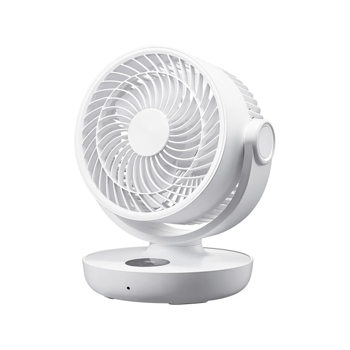 

10000MAh Battery Air Circulation Fan Home Portable Shaking Head Fan Desktop USB Charging Remote Control Small Fan,White