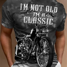 Motorcycle T-shirt Men 3D Print Short Sleeve Vintage Classics TShirt For Mens Street Ride Biker Shirts Tops Oversized Tee Shirt