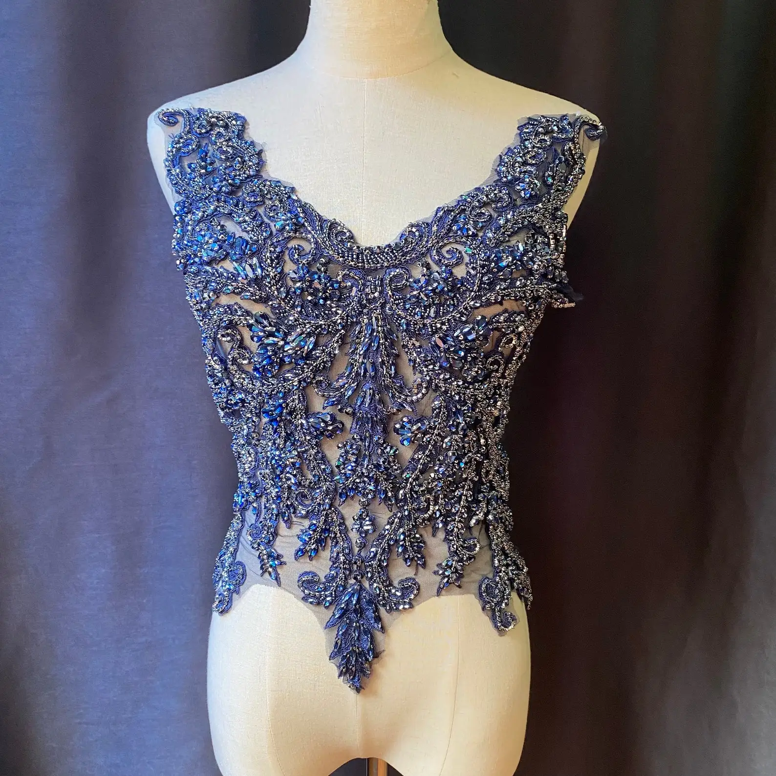 Navy Blue Crystal Bodice Applique Wedding Dress Applique Wedding Bodice Applique Evening Dress Applique
Navy Blue Crystal Bodice Applique Wedding Dress Applique Wedding Bodice Applique Evening Dress Applique