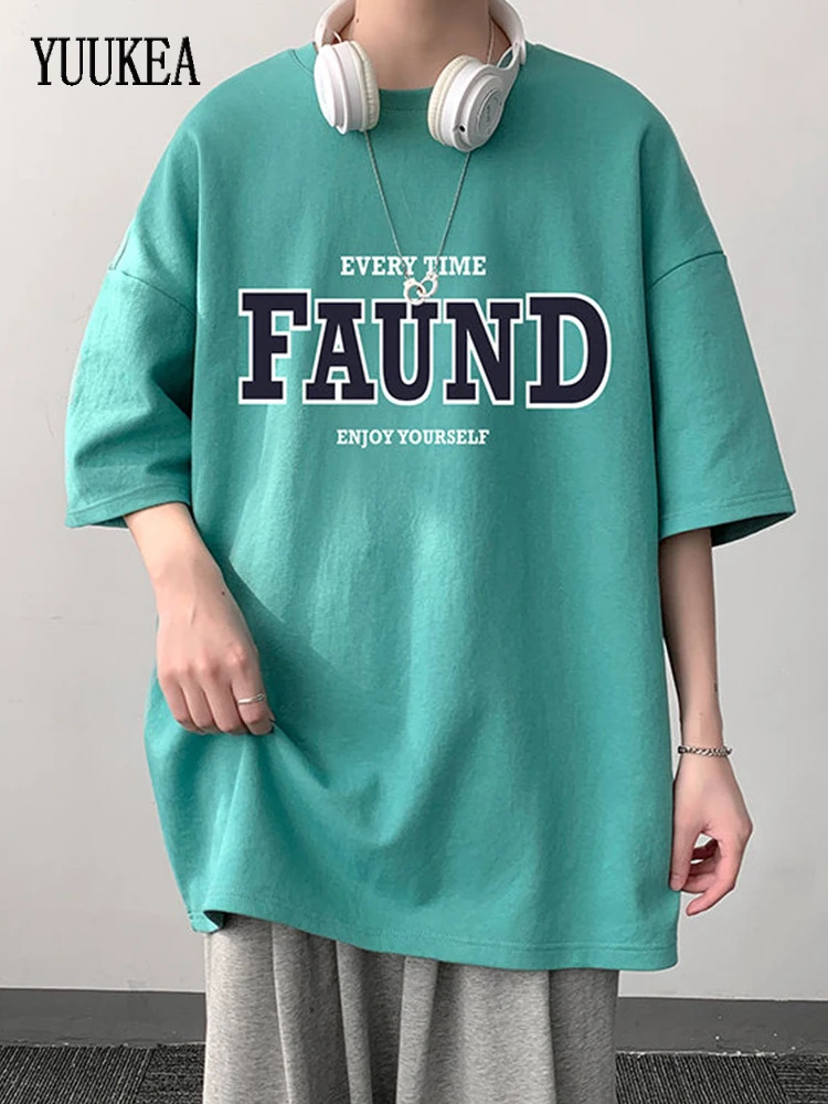 YUUKEA Summer Simple Letter Printing Oversized T Shirts Men Short Sleeve Streetwear Leisure Cotton Tees Male O Neck Base Tops
YUUKEA Summer Simple Letter Printing Oversized T Shirts Men Short Sleeve Streetwear Leisure Cotton Tees Male O Neck Base Tops