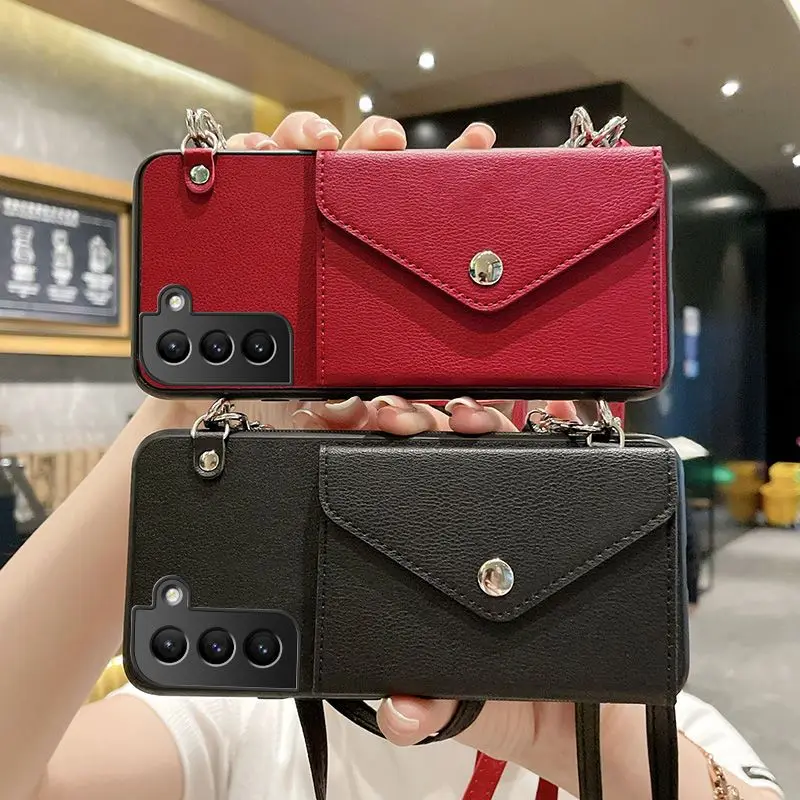 Suitable For Samsung Galaxy s22/s22plus Leather Soft Phone Case, Change Card Bag, Crossbody Strap Lanyard
Suitable For Samsung Galaxy s22/s22plus Leather Soft Phone Case, Change Card Bag, Crossbody Strap Lanyard