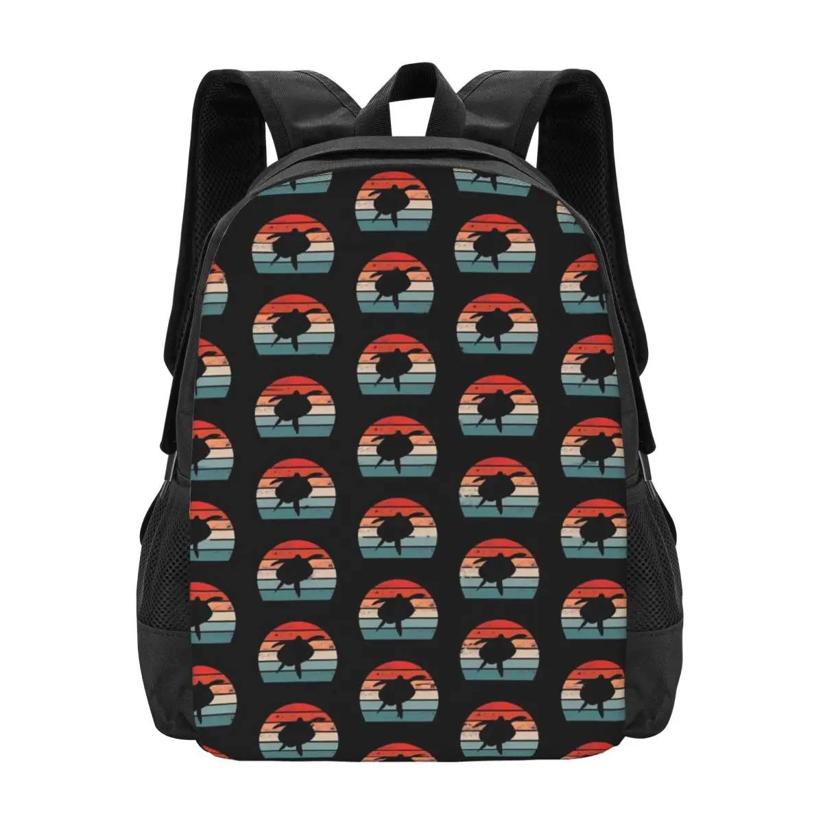 

Sea Turtle Backpack Vintage Sunset Elegant Backpacks Male Workout Durable High School Bags Custom Rucksack