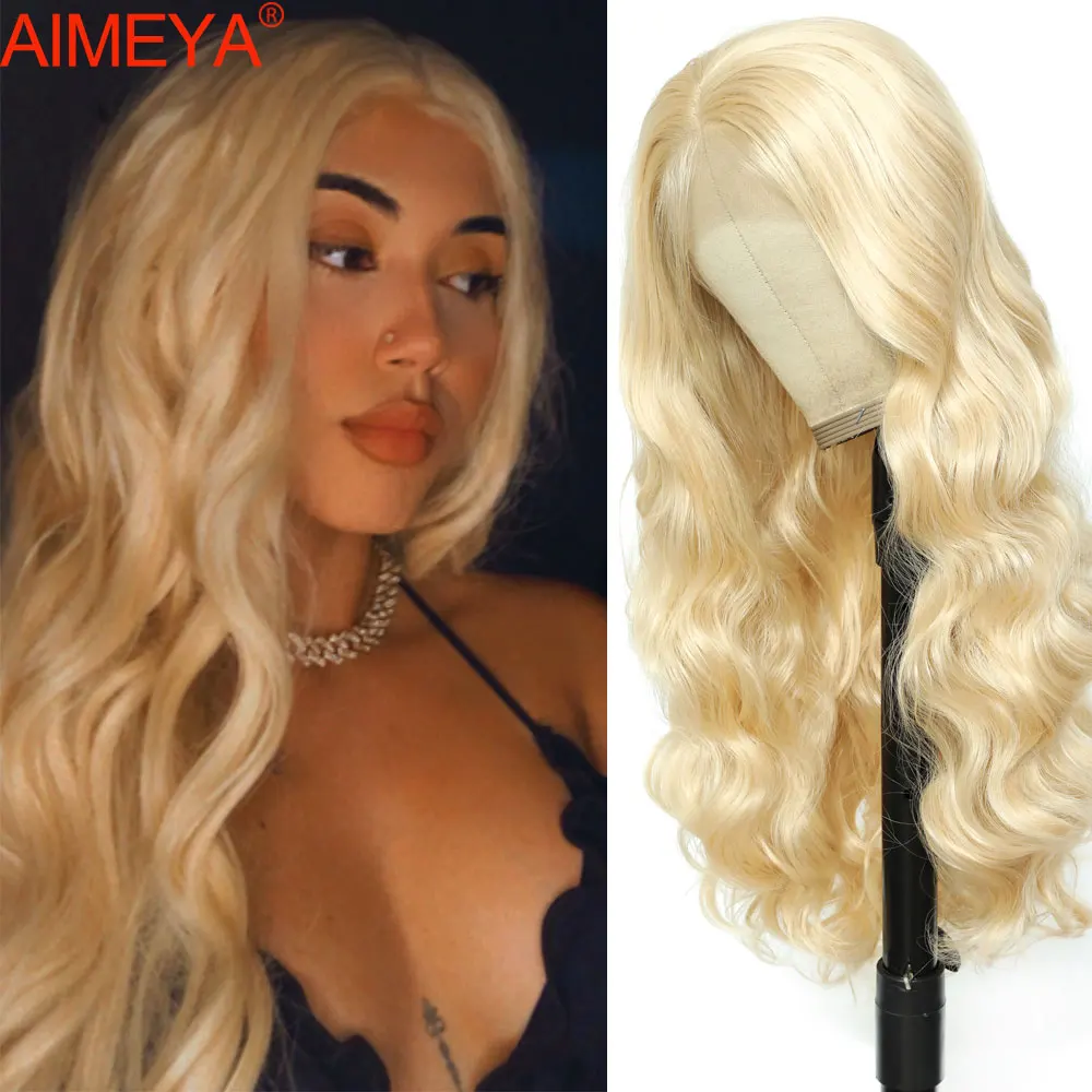 Body Wave Synthetic Lace Front Wig Wigs for Women Frontal 613 Blonde Orange Ginger Highlight Burg Cosplay | Шиньоны и парики