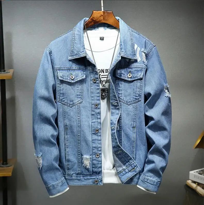 Spring autumn new men hole denim jacket trend handsome trendy Streetwear Jeans Coats Long Sleeve Ripped Casual Loose Tops
Spring autumn new men hole denim jacket trend handsome trendy Streetwear Jeans Coats Long Sleeve Ripped Casual Loose Tops