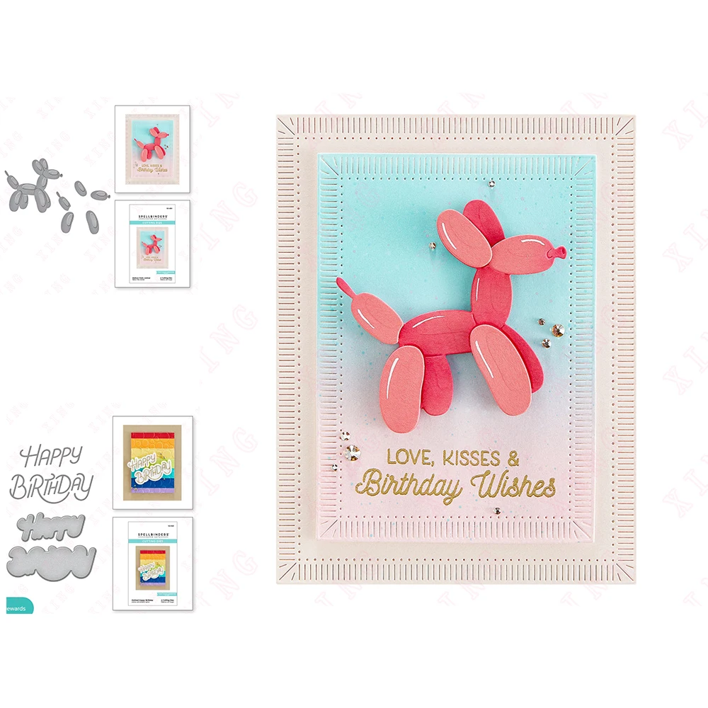 Newest Balloon Party Animal Stylized Happy Birthday Etched Metal Cutting Dies Diy Scrapbook Diary Decoration Embossing Template
Newest Balloon Party Animal Stylized Happy Birthday Etched Metal Cutting Dies Diy Scrapbook Diary Decoration Embossing Template