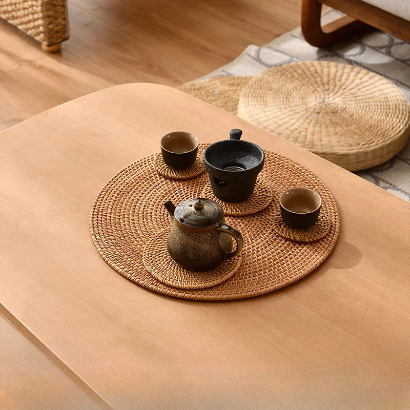 Осенний ротанговый коврик ручной работы 1 шт. креативные коврики для обеденного