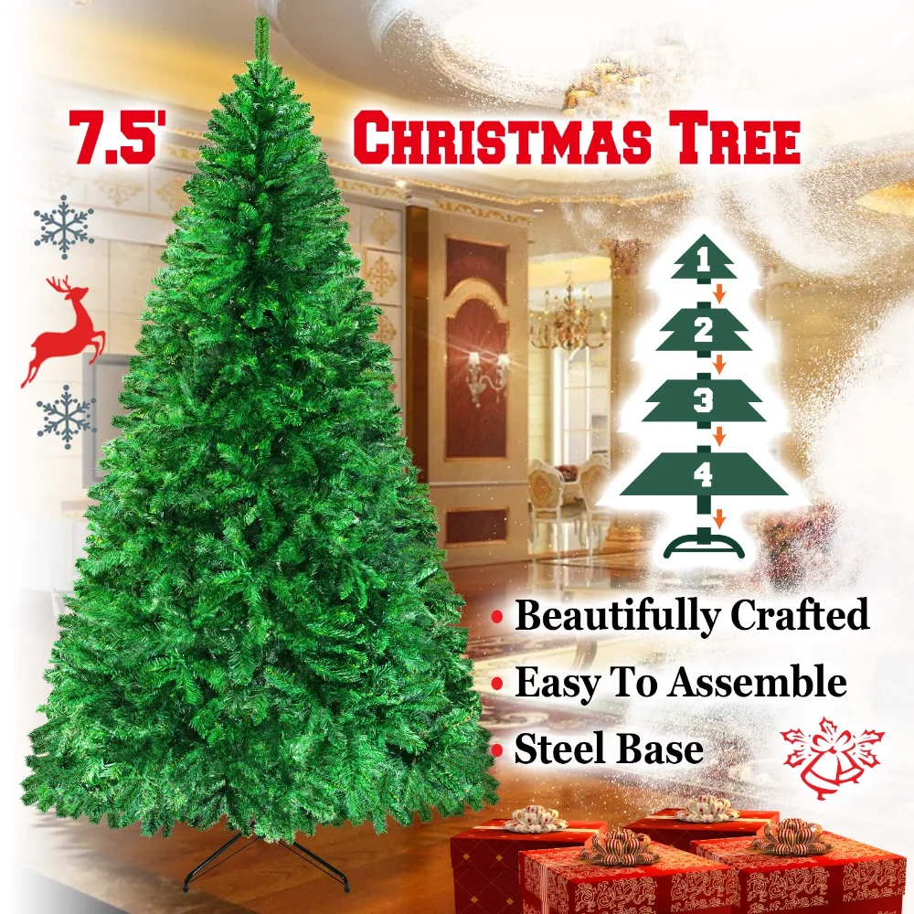 Sunrise 7.5' Artificial Classic Pine Christmas Tree with Metal Stand (Green) Christmas Ornaments Christmas Decorations
Sunrise 7.5' Artificial Classic Pine Christmas Tree with Metal Stand (Green) Christmas Ornaments Christmas Decorations
