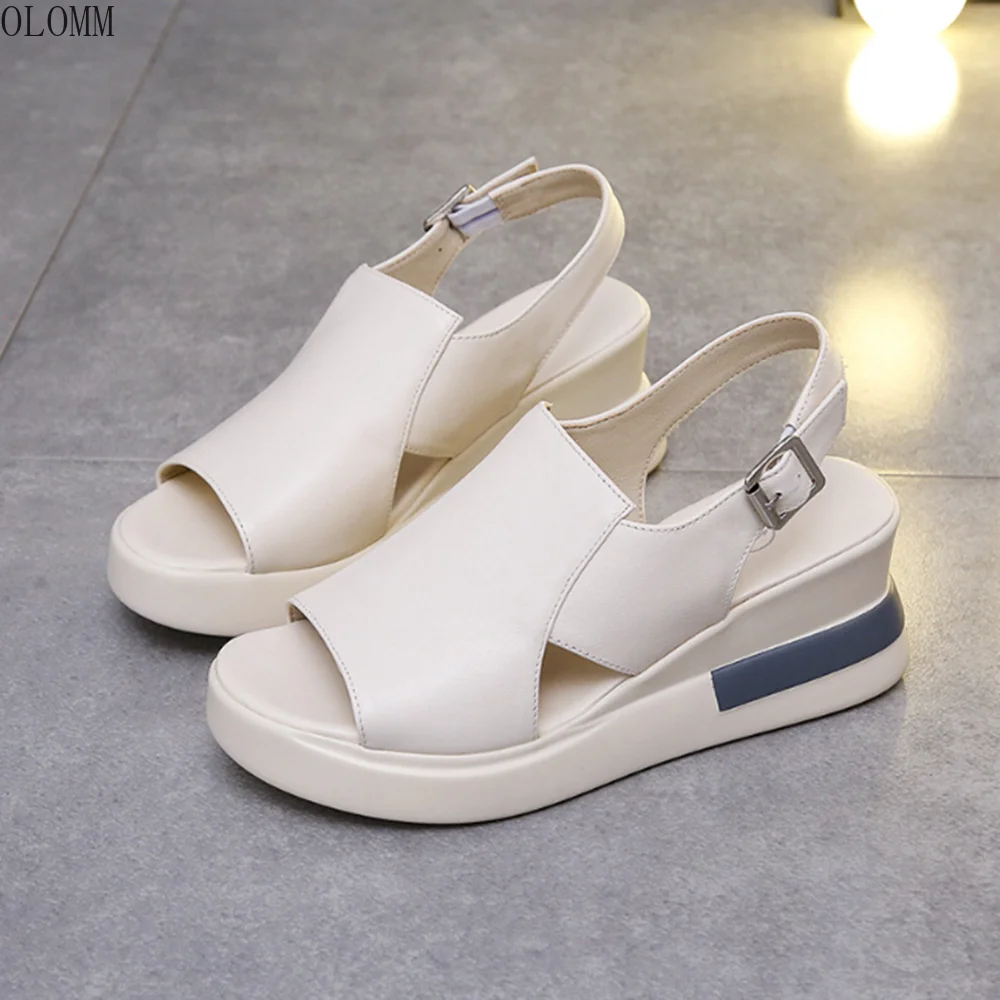 Thick-soled Wedge Sandals Women 2022 New Summer High-heeled Fish Mouth Women's Shoes Soft Leather High Platform Shoes Slippers
Thick-soled Wedge Sandals Women 2022 New Summer High-heeled Fish Mouth Women's Shoes Soft Leather High Platform Shoes Slippers