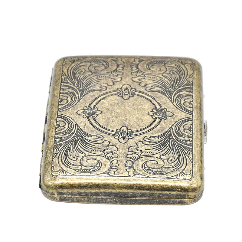 Bronze Vintage Metal Cigarette Box Holder Pattern 16PCS Tube Cigar Retro Pocket Case Smoking Accessories Mens Gift Cigarette Box
Bronze Vintage Metal Cigarette Box Holder Pattern 16PCS Tube Cigar Retro Pocket Case Smoking Accessories Mens Gift Cigarette Box