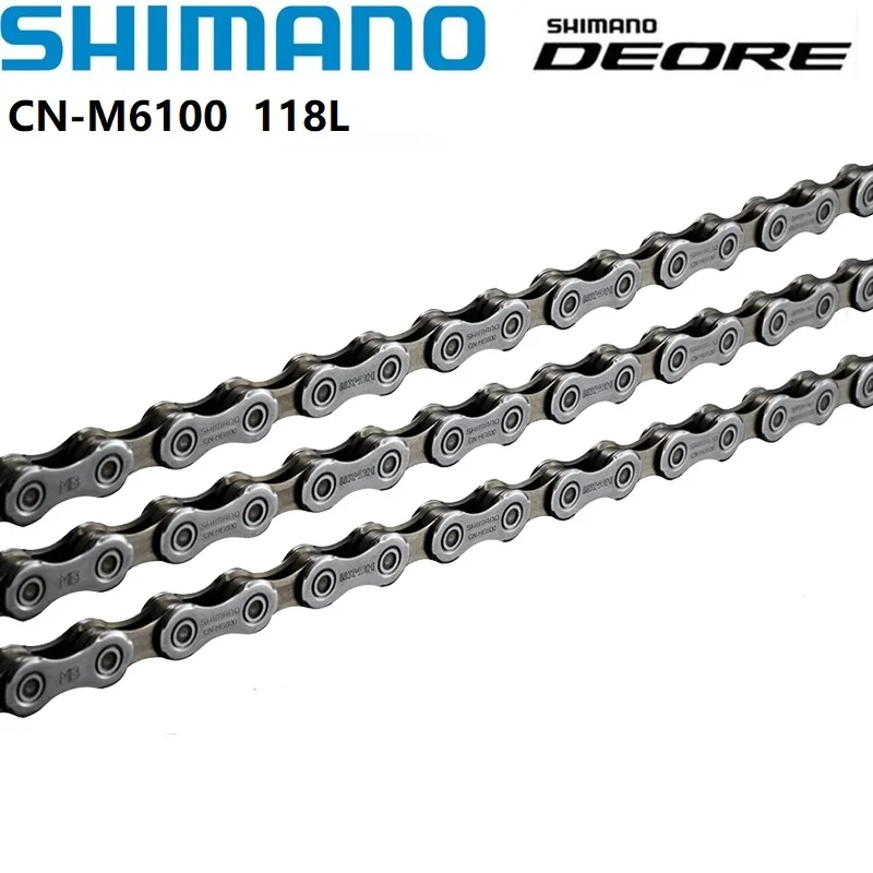 SHIMANO DEORE SLX XT XTR CN-M6100 12-Speed Mountain Bike Original Chain 118L Compatible With M6100 M7100 M8100 With Quick Link
SHIMANO DEORE SLX XT XTR CN-M6100 12-Speed Mountain Bike Original Chain 118L Compatible With M6100 M7100 M8100 With Quick Link