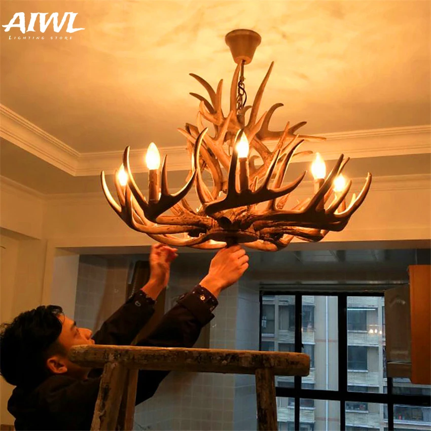 Nordic Candle Antler LED Chandelier American Retro Resin Deer Horn LED Pendant Lamps Home Decoration Lighting Kitchen Fixtures
Nordic Candle Antler LED Chandelier American Retro Resin Deer Horn LED Pendant Lamps Home Decoration Lighting Kitchen Fixtures