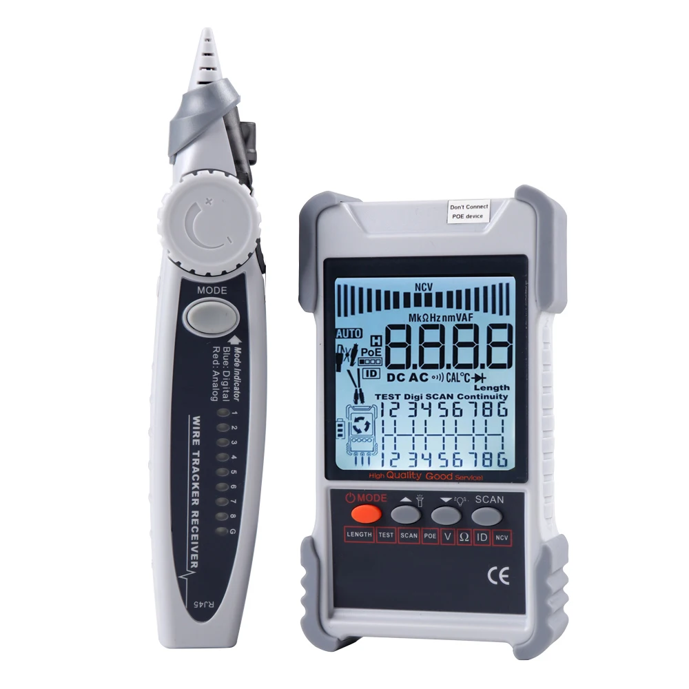 ET616 /ET618 Network Cable Tester Analogs Digital Search POE Test Cable Pairing Sensitivity Adjustable Network Cable Tester
ET616 /ET618 Network Cable Tester Analogs Digital Search POE Test Cable Pairing Sensitivity Adjustable Network Cable Tester