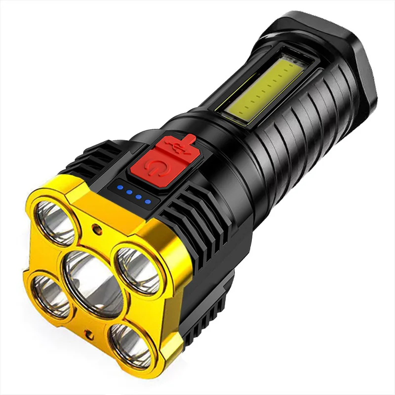 USB charging 5 LED flashlight with internal electric display with side light 4 mode flashlight with USB cable
USB charging 5 LED flashlight with internal electric display with side light 4 mode flashlight with USB cable