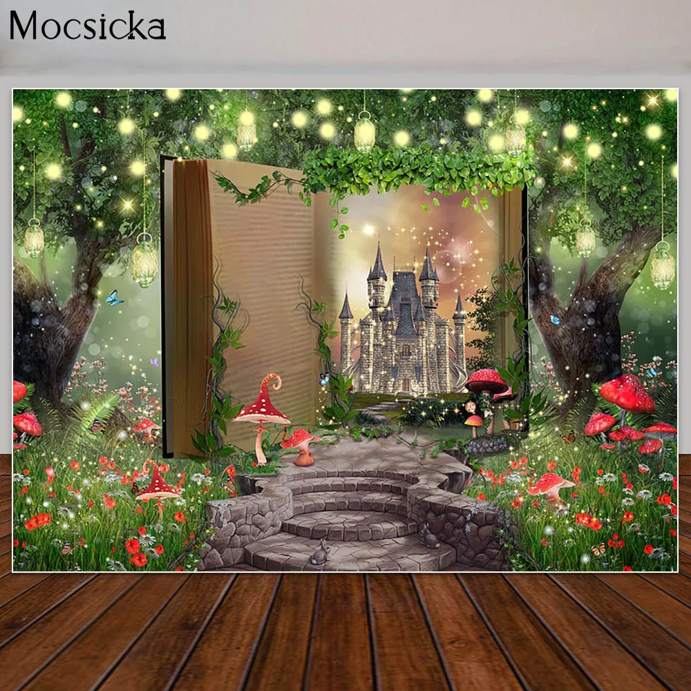 Fairytale Enchanted Forest Backdrop Mushroom Magical Book Background Castle Children Kids Birthday Party Decor Photo Booth Props
Fairytale Enchanted Forest Backdrop Mushroom Magical Book Background Castle Children Kids Birthday Party Decor Photo Booth Props