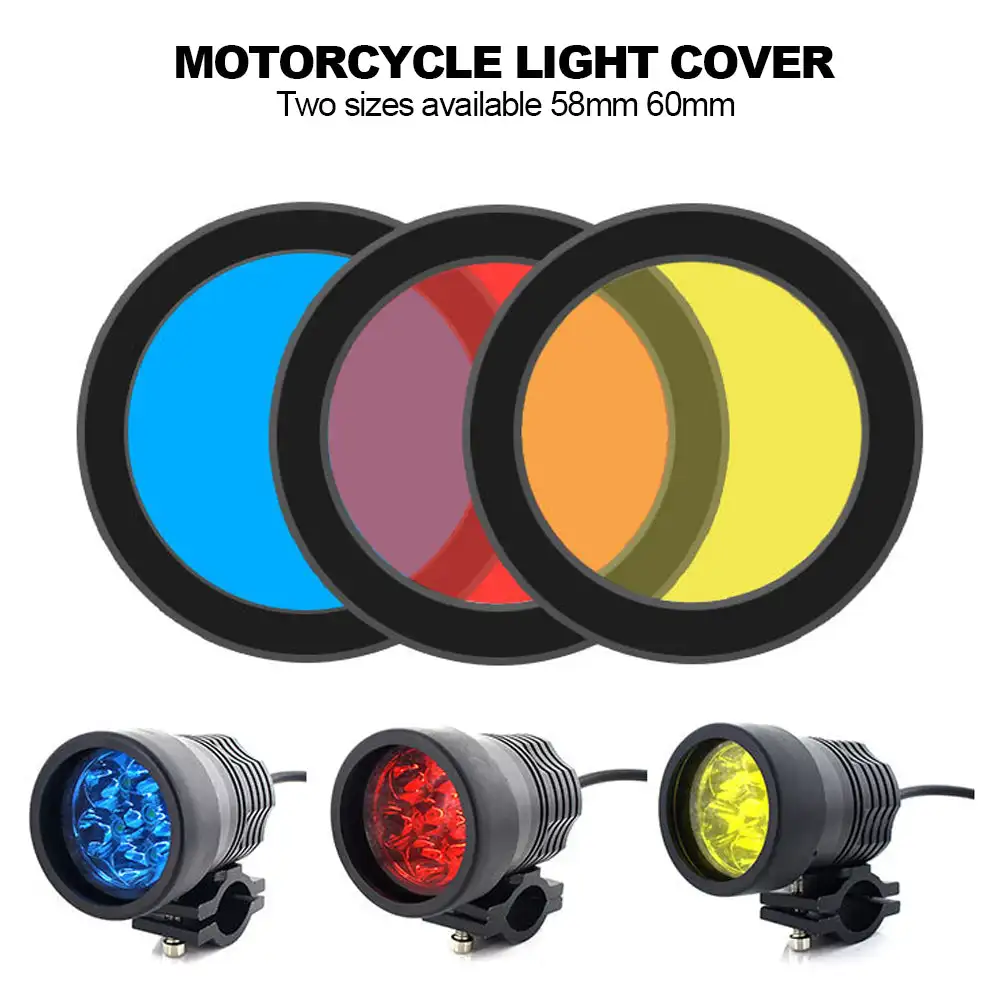 Motorcycle Headlight Yellow/Red/Blue Cover Plastic DIY Moto Light Cover 3000K Lamp Color Change Shell Diameter 58mm / 60mm 
Motorcycle Headlight Yellow/Red/Blue Cover Plastic DIY Moto Light Cover 3000K Lamp Color Change Shell Diameter 58mm / 60mm