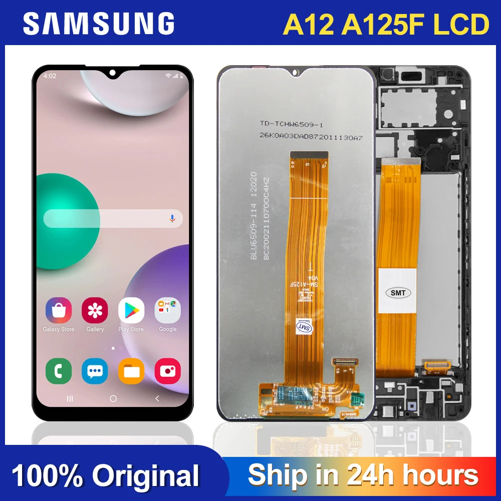 Original LCD For Samsung Galaxy For A12,A125F Display Replacement with Frame Touch Screen For Samsung SM-A125F/DSN, SM-A125F/DS
Original LCD For Samsung Galaxy For A12,A125F Display Replacement with Frame Touch Screen For Samsung SM-A125F/DSN, SM-A125F/DS