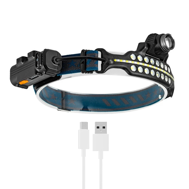 Перезаряжаемый налобный фонарь, 1200 мАч, супер яркий налобный фонарь с датчиком движения, IPX4 Водонепроницаемый светодиодный налобный фонарь...
Перезаряжаемый налобный фонарь, 1200 мАч, супер яркий налобный фонарь с датчиком движения, IPX4 Водонепроницаемый светодиодный налобный фонарь...