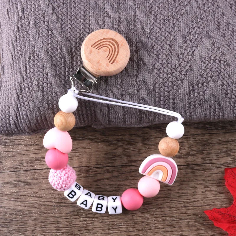 New rainbow beech clip pacifier chain baby silicone pacifier baby teether pacifier anti-drop chain bebes gift pacifier chain
New rainbow beech clip pacifier chain baby silicone pacifier baby teether pacifier anti-drop chain bebes gift pacifier chain
