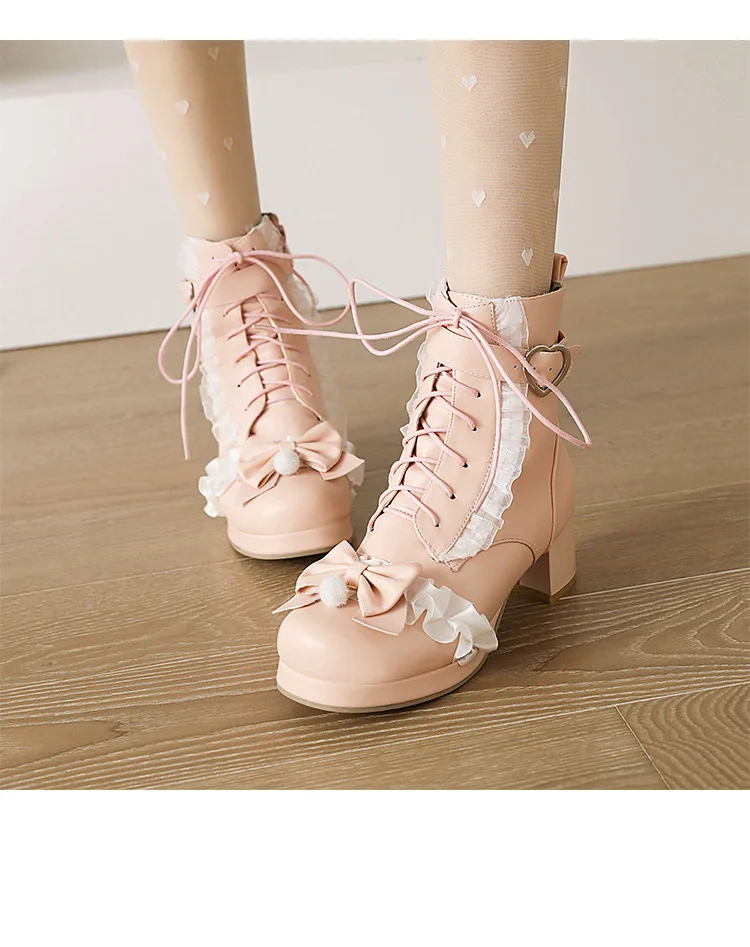 New Products Autumn and Winter Mid Heel Zipper Sweet Bow Pink Fashion Women Boots Ladies Shoes
New Products Autumn and Winter Mid Heel Zipper Sweet Bow Pink Fashion Women Boots Ladies Shoes