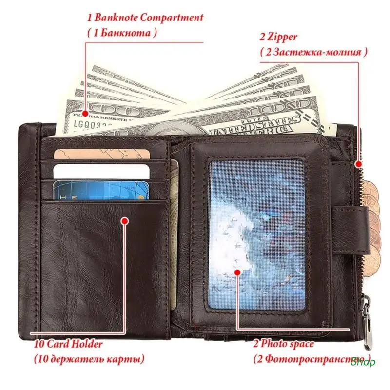 L5YC мужской RFID-кошелек, блокирующий кредитный банк, двойной Кошелек для монет, дорожный кошелек
L5YC мужской RFID-кошелек, блокирующий кредитный банк, двойной Кошелек для монет, дорожный кошелек