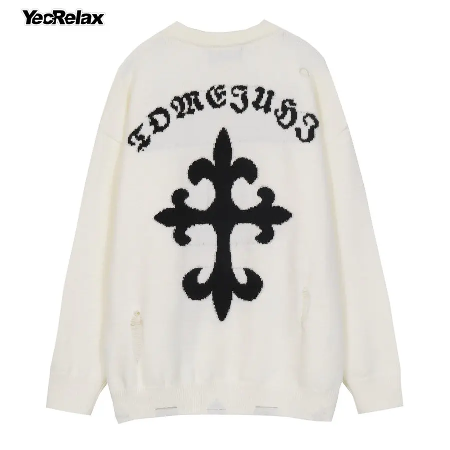 Men HIP HOP Knitted Embroidery Letter Ripped Sweater 2022 Winter Polyester Sweater Harajuku Pullovers for Men Women Clothing
Men HIP HOP Knitted Embroidery Letter Ripped Sweater 2022 Winter Polyester Sweater Harajuku Pullovers for Men Women Clothing