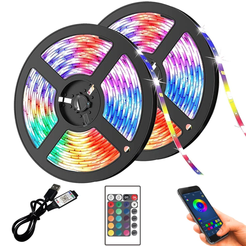 3M-20M LED Strip Light RGB 2835 Flexible Lamp Tape USB Bluetooth Control TV Screen Luces Party Holiday Gift Bedroom Decoration
3M-20M LED Strip Light RGB 2835 Flexible Lamp Tape USB Bluetooth Control TV Screen Luces Party Holiday Gift Bedroom Decoration
