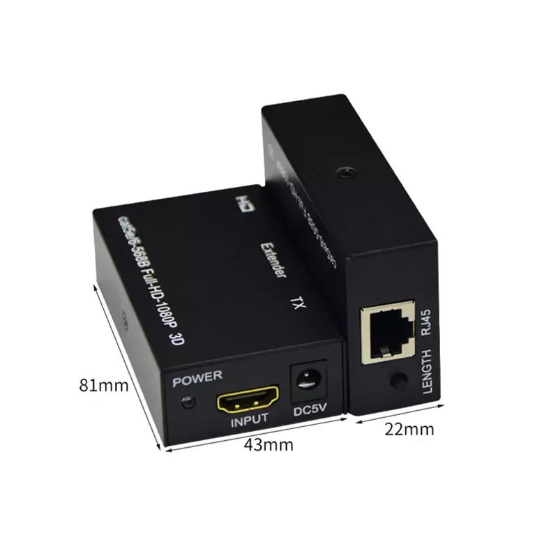 1 Pair 1080P FHD HDMI-compatible to RJ45 60M Extender Splitter Sender&Receiver Over Ethernet CAT 5E/6 for TV PC Laptop HDTV
1 Pair 1080P FHD HDMI-compatible to RJ45 60M Extender Splitter Sender&Receiver Over Ethernet CAT 5E/6 for TV PC Laptop HDTV