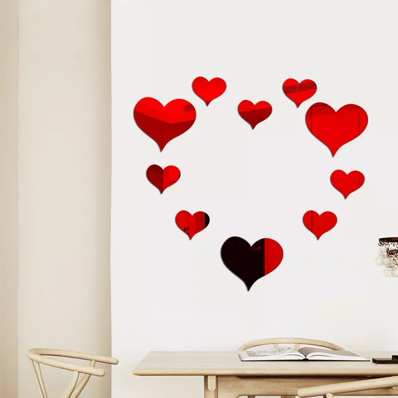 NEW2023 Bling Love Heart mirror wall stickers DIY Decorative Paster Living Room Home Decor Mirror Mural Romantic Sweet Durable 3 
NEW2023 Bling Love Heart mirror wall stickers DIY Decorative Paster Living Room Home Decor Mirror Mural Romantic Sweet Durable 3