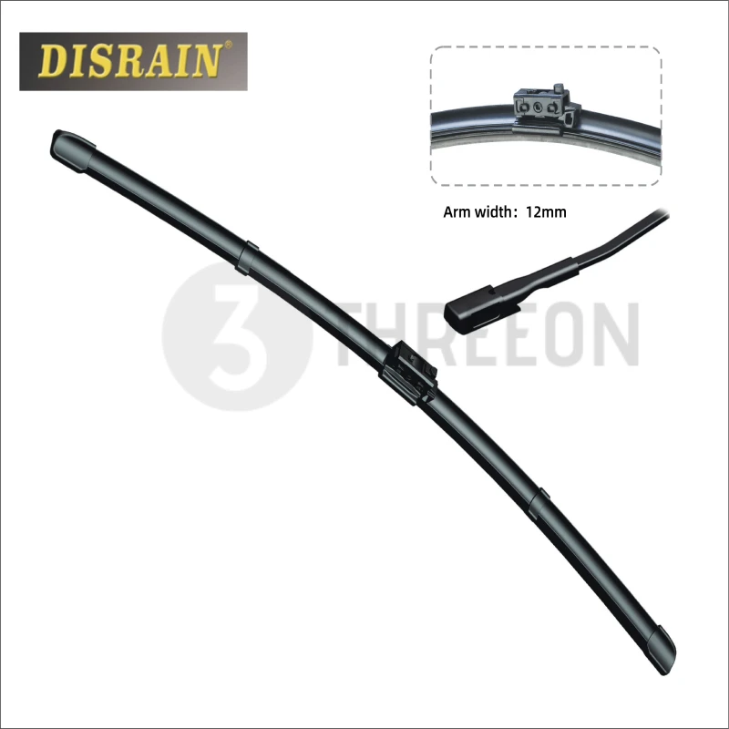 

DISRAIN Wiper Blade U Type Universal UJ Hook 24 inches Windscreen Natural Rubber With Belgium Bone LHD/RHD