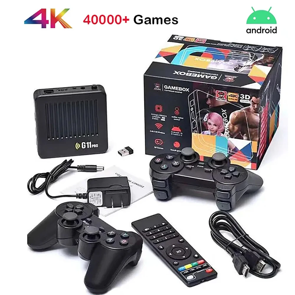 G11 Pro Game Box Video Game Console 256G Built in 60000+ Retro Games 2.4G Wireless Gamepad 4pcs 4K HD TV Game Stick For PS1/GBA
G11 Pro Game Box Video Game Console 256G Built in 60000+ Retro Games 2.4G Wireless Gamepad 4pcs 4K HD TV Game Stick For PS1/GBA